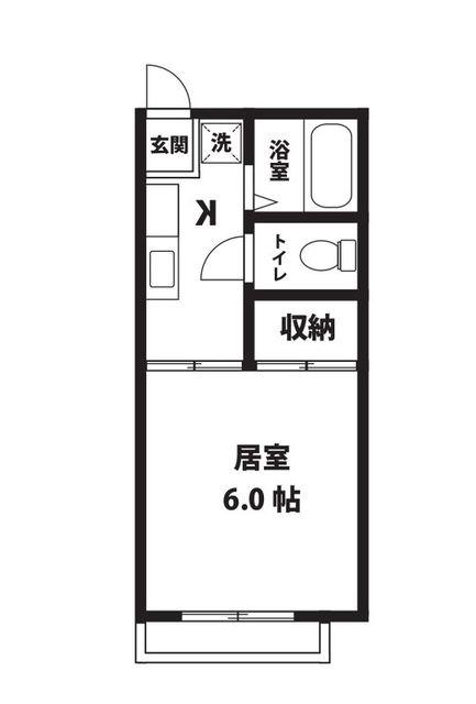 メゾン文京(1K/2階)の間取り写真