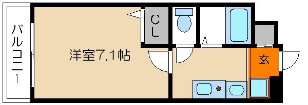 フルール御蔭(1K/1階)の間取り写真