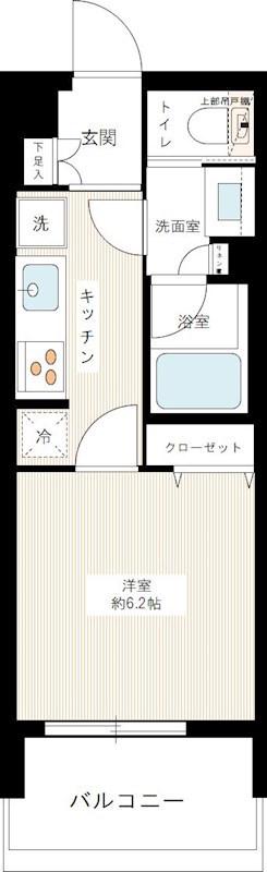 プレディアンスフォート田端(1K/2階)の間取り写真
