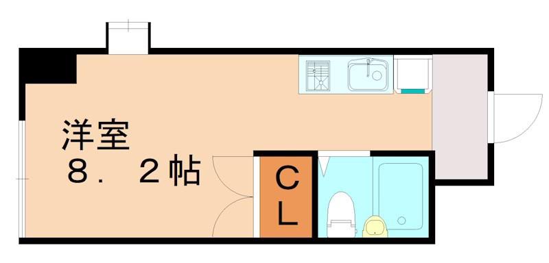 クロスロード清水(ワンルーム/6階)の間取り写真