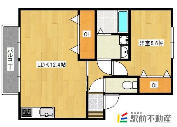 コンフォールハイム(1LDK/2階)の間取り写真