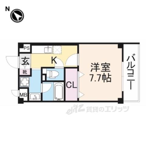 サンメルシー(1K/3階)の間取り写真