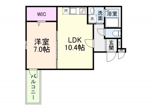 STスクエア徳庵(1LDK/2階)の間取り写真