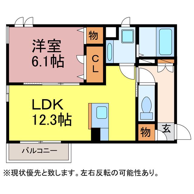 ロジュマンエスト(1LDK/1階)の間取り写真
