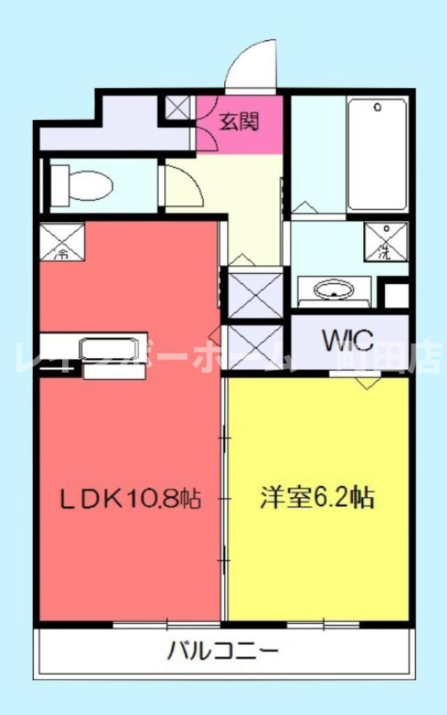 SAKULAⅡ(1LDK/2階)の間取り写真