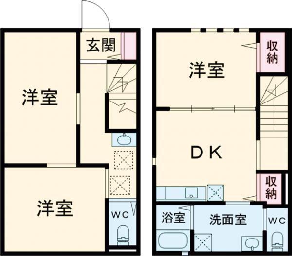 CASA ERBEN(3DK/1階)の間取り写真