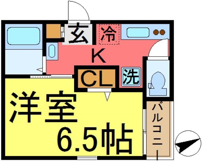 NEO VITA新小岩(1K/3階)の間取り写真