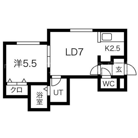 恵比寿 ーゑびすー(1LDK/2階)の間取り写真