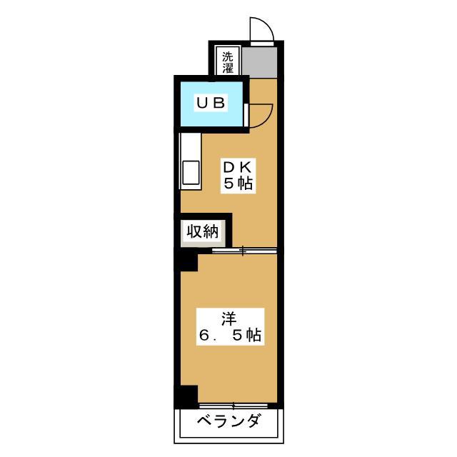 ラポドール調布(1DK/2階)の間取り写真