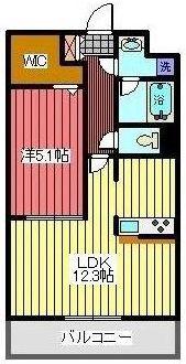 ガーデンテラス西川口(1LDK/2階)の間取り写真