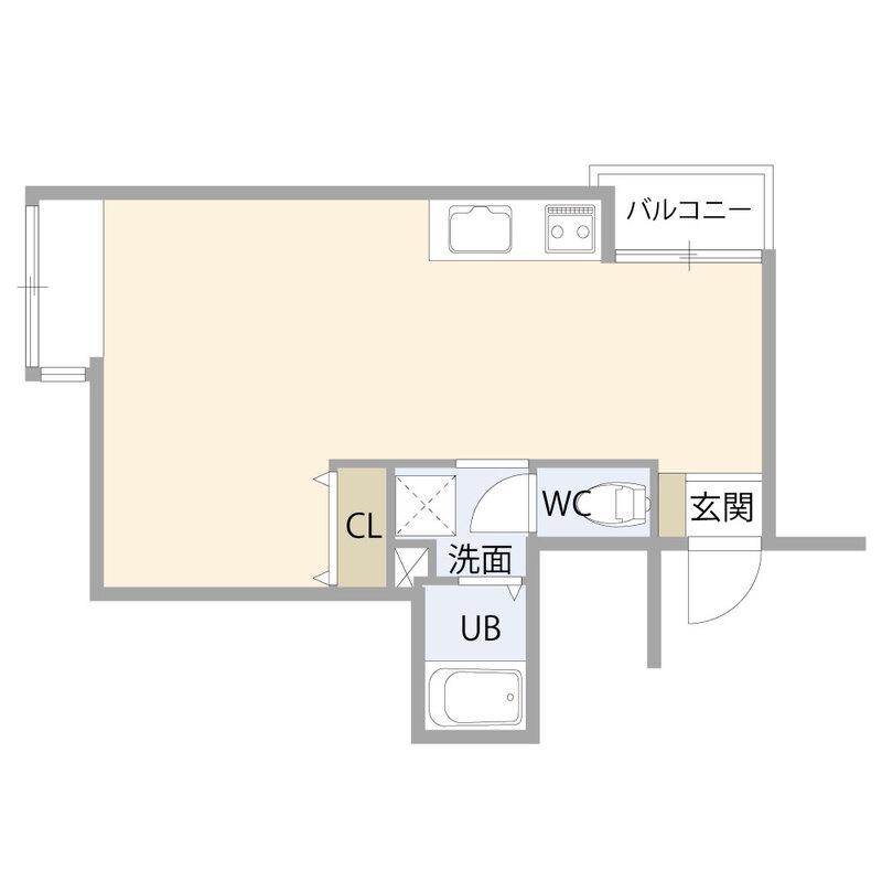 GROW PLACE 三軒茶屋(ワンルーム/2階)の間取り写真