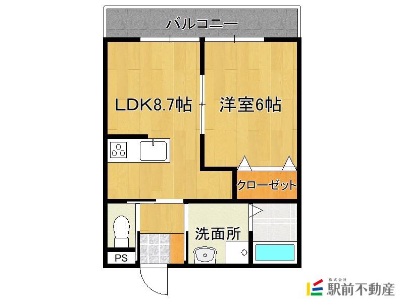 DETENTE-Ⅰ(1LDK/1階)の間取り写真