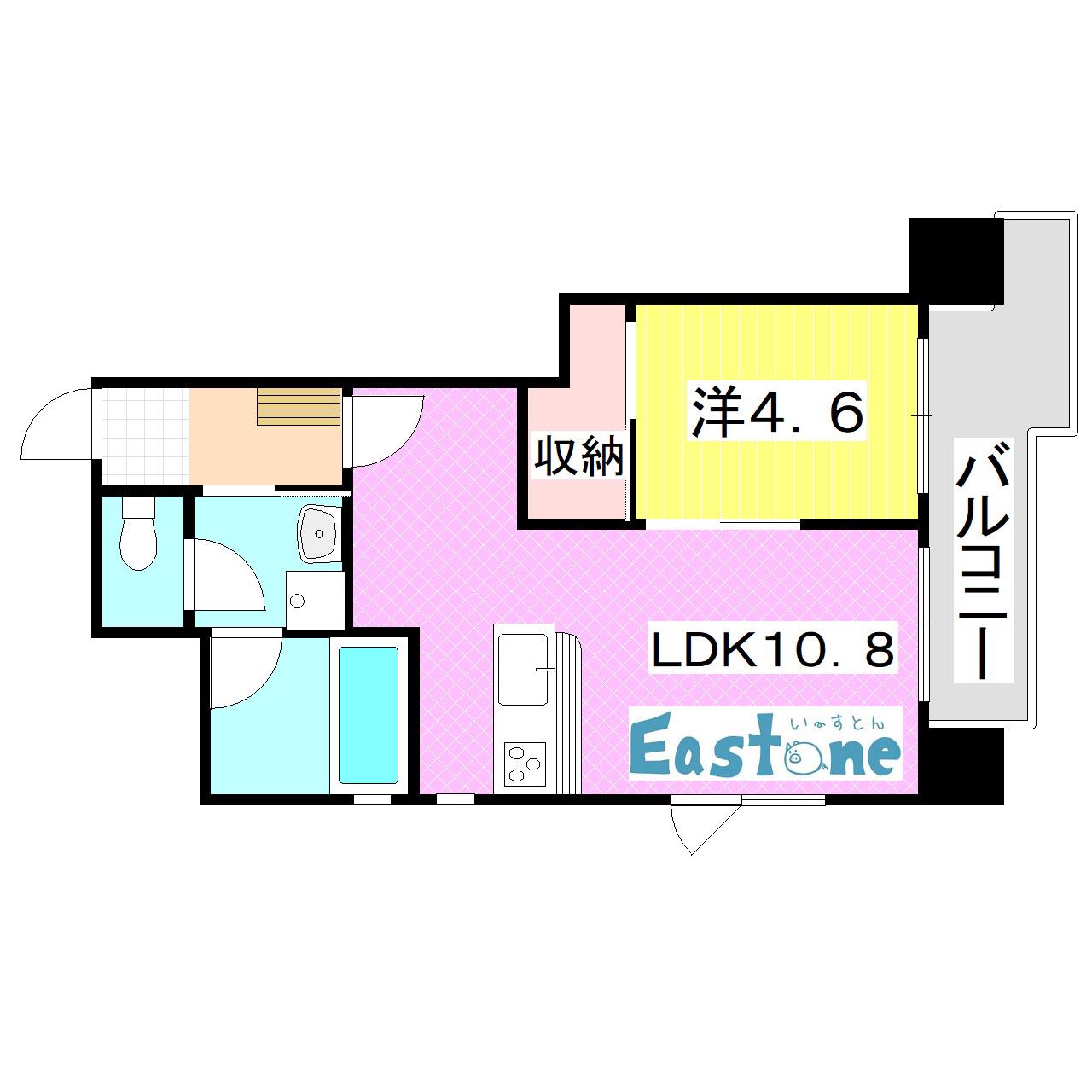 アラハチマンションFシリーズ(1LDK/11階)の間取り写真