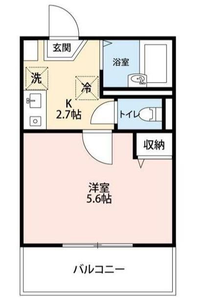 AVENIR潮見(1K/2階)の間取り写真