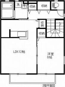 プチフルール I(1LDK/2階)の間取り写真