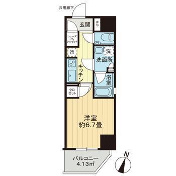 プレシス本駒込(1K/2階)の間取り写真