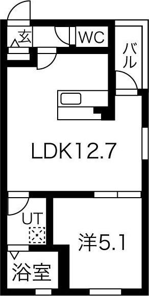 NAGOYA THE GARDEN(1LDK/2階)の間取り写真