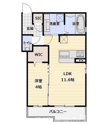 ロイズパレス大豆塚(1LDK/1階)の間取り写真
