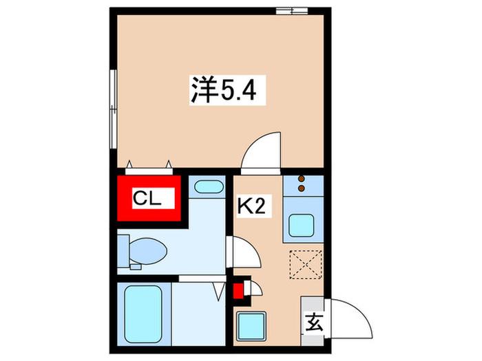 LAVIEESTBELLE横浜白楽(1K/1階)の間取り写真