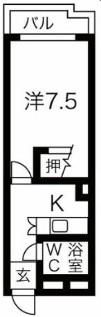 パールマンション東十条(1K/1階)の間取り写真