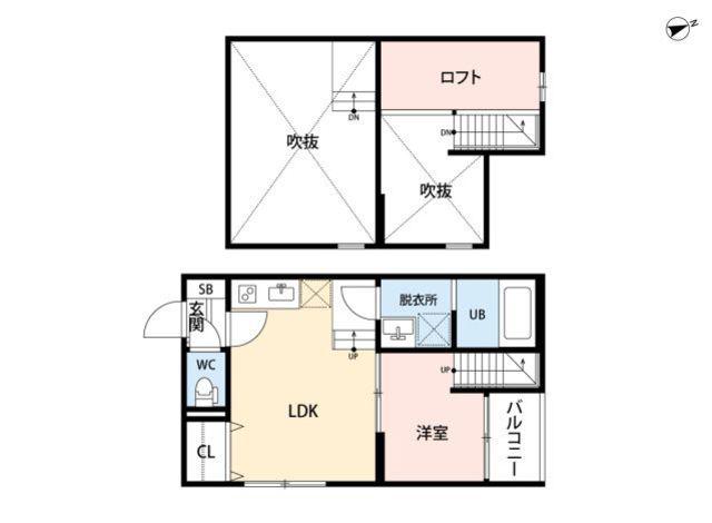 RAISE箱崎宮(1LDK/1階)の間取り写真
