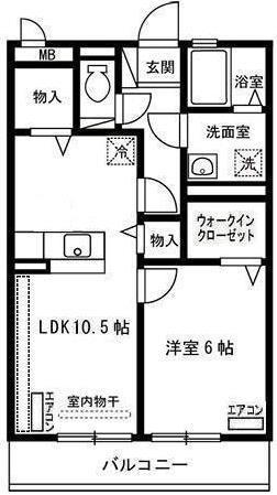 カンタービレ(1LDK/2階)の間取り写真