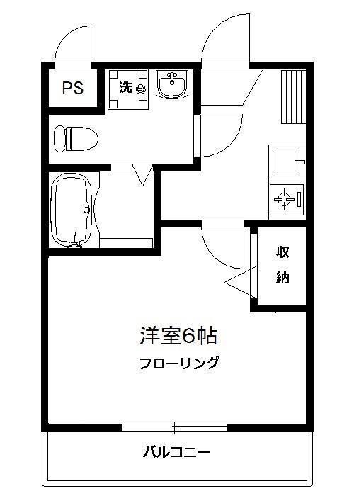JC STREET 鶴瀬(1K/1階)の間取り写真
