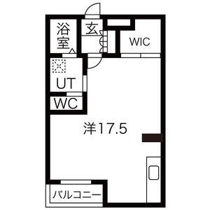 ARTE PATIO(ワンルーム/1階)の間取り写真