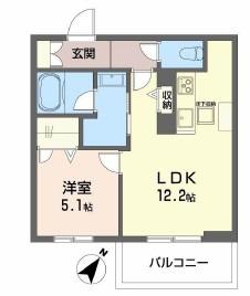 エターナ(1LDK/1階)の間取り写真
