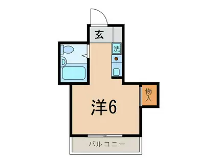 ハイネス新川崎(ワンルーム/4階)の間取り写真