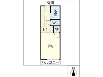 ハイツアイカ松本(1K/1階)の間取り写真