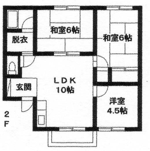 キャスティー・イダ(3LDK/1階)の間取り写真