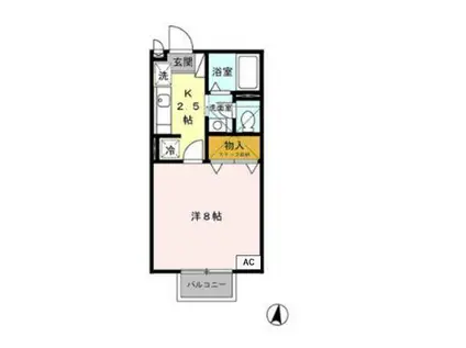 MDRANTA(1K/2階)の間取り写真