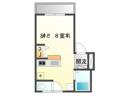 HOOP大町(ワンルーム/3階)の間取り写真