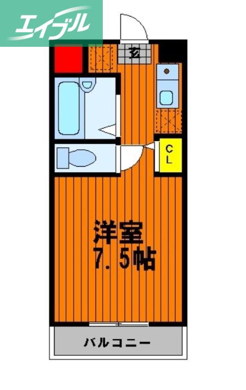 吉原広瀬町マンション(ワンルーム/4階)の間取り写真