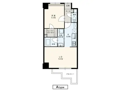 ソフィア調布(1LDK/5階)の間取り写真