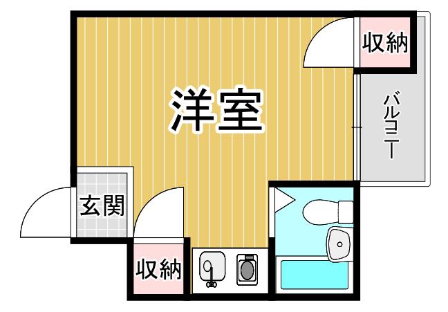 グローバル阪神西宮(ワンルーム/3階)の間取り写真