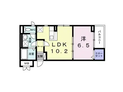 グランセレーノ(1LDK/2階)の間取り写真