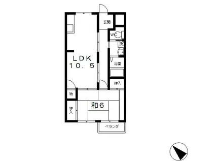 レドンダカサ追分(2DK/1階)の間取り写真
