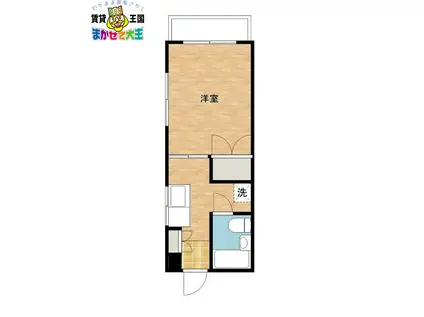 ハイツキク(1K/3階)の間取り写真