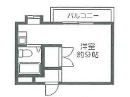 ミュゼ大蔵谷(ワンルーム/3階)の間取り写真