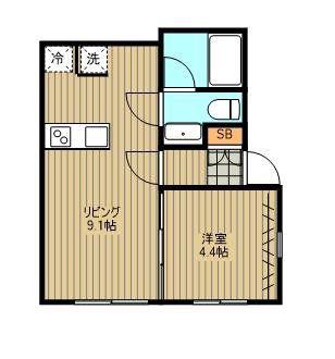 KINUTA HILLS(1LDK/1階)の間取り写真