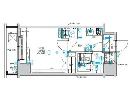 VERONA板橋本町LUSSO(1K/7階)の間取り写真