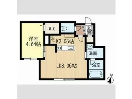 BERLINETTA312(1LDK/4階)の間取り写真