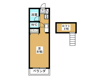 ラ・ムラージャ(1K/2階)の間取り写真