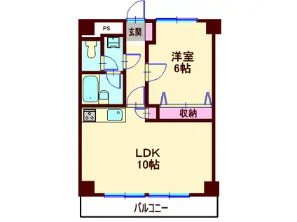 ルミエール馬込(1LDK/5階)の間取り写真