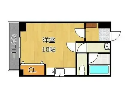 ラフォンテ門司(ワンルーム/4階)の間取り写真