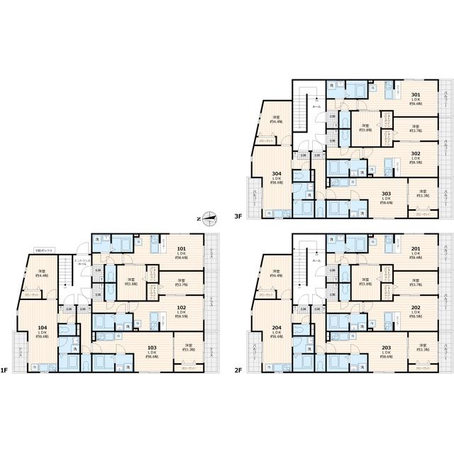 PARKLET・高坂(1LDK/3階)の間取り写真