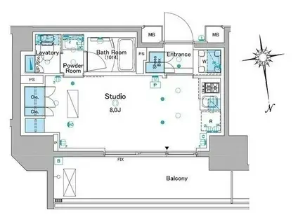 ルフォンプログレ品川大井(ワンルーム/3階)の間取り写真