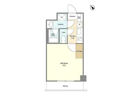 AYUTAKA(1K/2階)の間取り写真